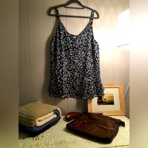 CABI Camisole size Medium blue and black